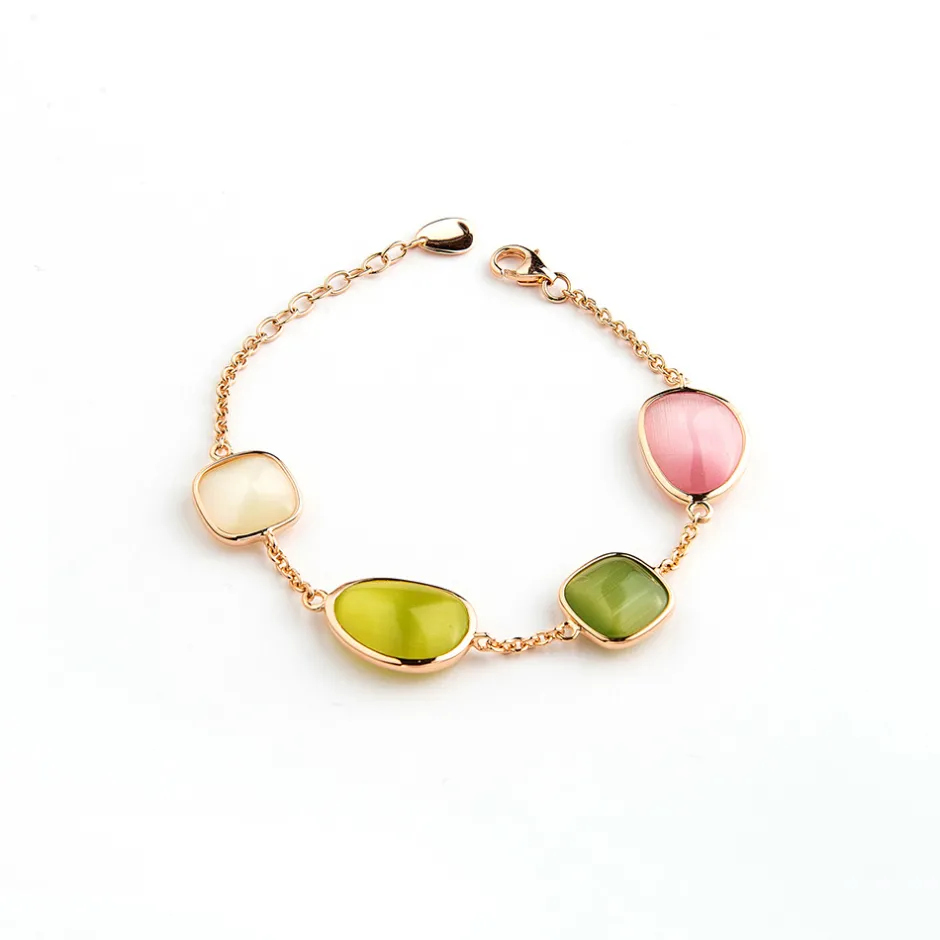 Clearance Bracciale Madi Laguna Bubble con Quattro Quarzi Idrotermali Colorati Gioielli Madi