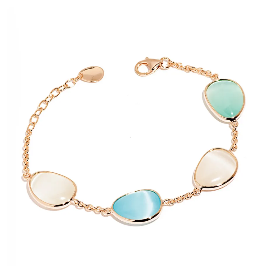 Online Bracciale Madi Laguna Goccia con Quarzi Idrotermali Colorati Gioielli Madi