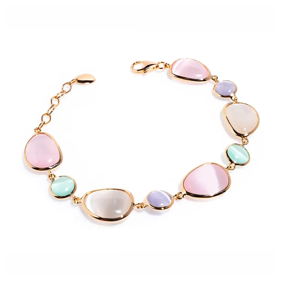 Best Bracciale Madi Laguna Goccia con Nove Quarzi Multicolor Gioielli Madi