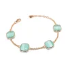 Clearance Bracciale Madi Laguna Mono con Quarzi Idrotermali Verde Acqua Gioielli Madi