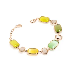 Discount Bracciale Madi Laguna Oliva con Quarzi Idrotermali Colorati Gioielli Madi