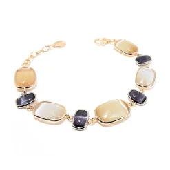 New Bracciale Madi Laguna Pesca con Nove Quarzi Idrotermali Gioielli Madi