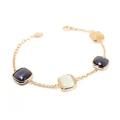 Best Bracciale Madi Laguna Pesca con Quattro Quarzi Idrotermali Colorati Gioielli Madi
