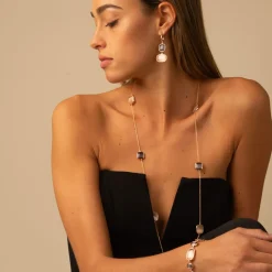 New Bracciale Madi Laguna Pesca con Nove Quarzi Idrotermali Gioielli Madi