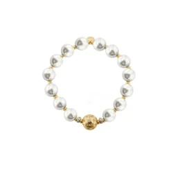 Fashion Bracciale Rue Des Mille Elastico Perle e Sfera Centrale Starball Gioielli Rue Des Mille