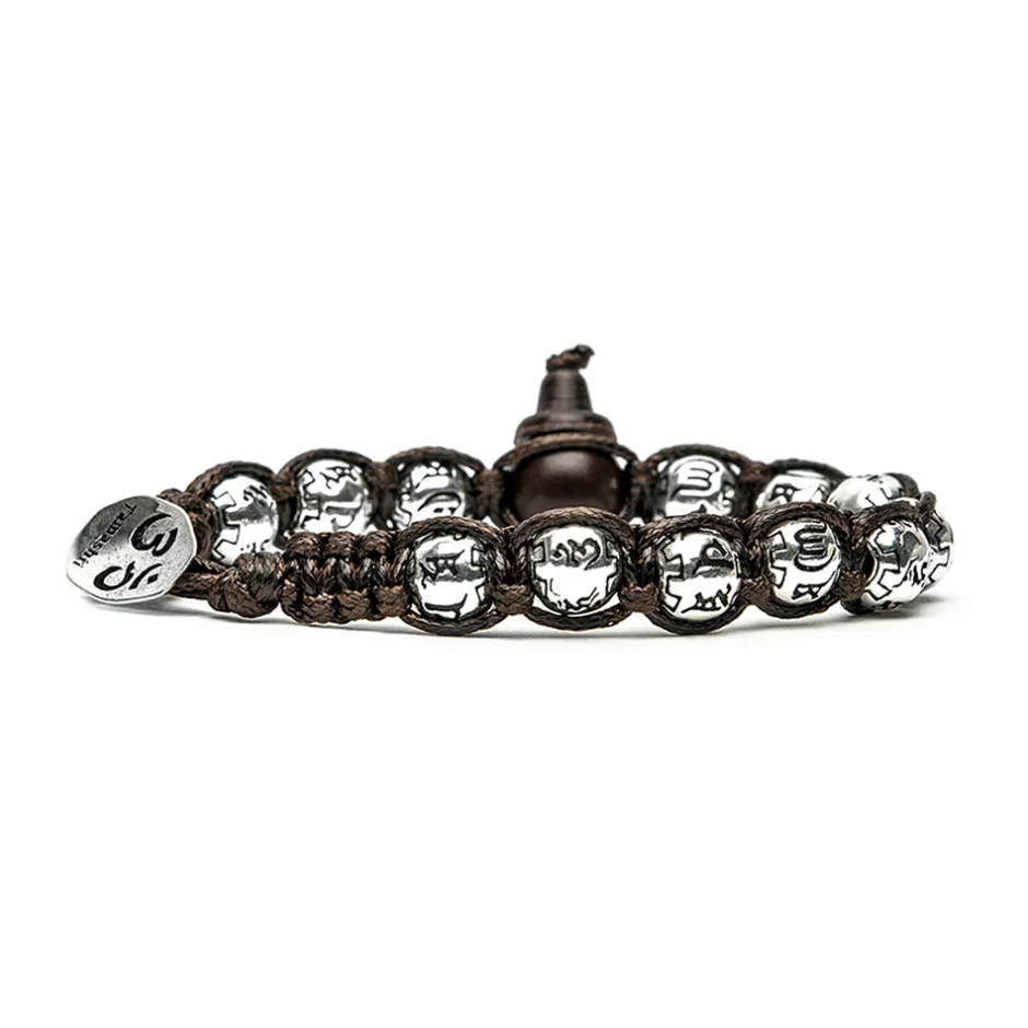 Best Bracciale Tamashii Originale Tibetano Ruota della Preghiera in Argento Gioielli Tamashii