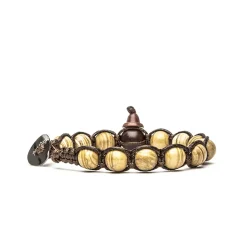 Best Bracciale Tamashii Originale Tibetano In Diaspro Giallo Striato Gioielli Tamashii