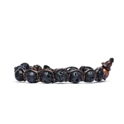 Sale Bracciale Tamashii Originale Tibetano Con Lava Nera Gioielli Tamashii