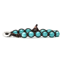 Discount Bracciale Tamashii Originale Tibetano Giada Verde Acqua con Pietra da 6 mm Gioielli Tamashii