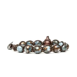 Sale Bracciale Tamashii Originale Tibetano In Quarzo Mosaico Azzurro Gioielli Tamashii
