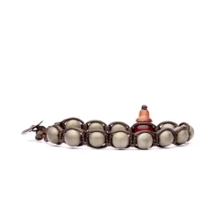 Discount Bracciale Tamashii Originale Tibetano Con Pirite Matt Satinata Gioielli Tamashii