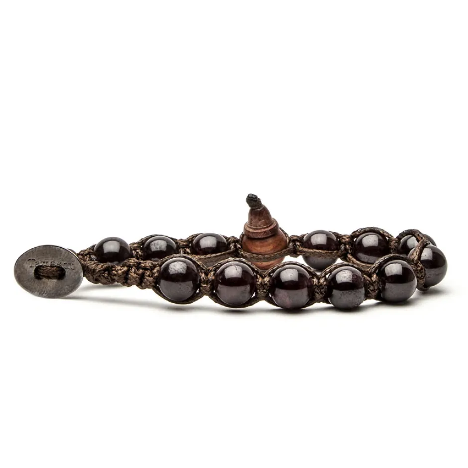 Sale Bracciale Tamashii Tibetano in Granato Gioielli Tamashii