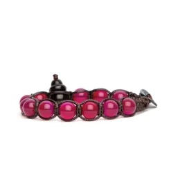 Clearance Bracciale Tamashii Tibetano Shungite con Agata Rossa Gioielli Tamashii