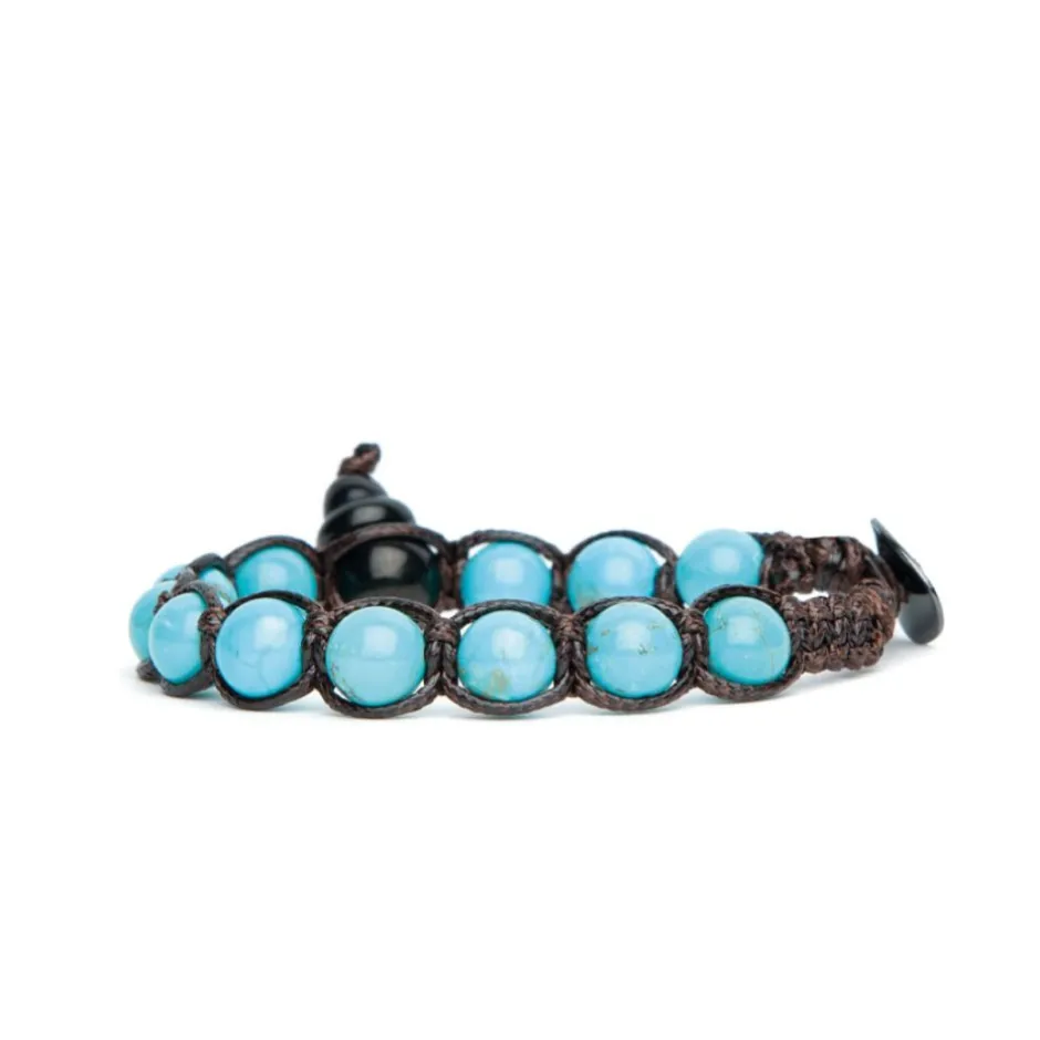 Best Bracciale Tamashii Tibetano Shungite con Turchese Gioielli Tamashii