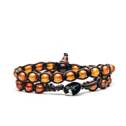 Discount Bracciale Tamashii Tibetano a Doppio Filo Corniola Gioielli Tamashii