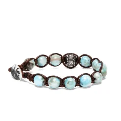 Clearance Bracciale Tamashii Tibetano Ruota della Preghiera Larimar Gioielli Tamashii