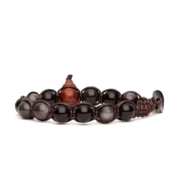 Clearance Bracciale Tamashii Tibetano Silver Obsidian Gioielli Tamashii