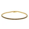 Online Bracciale Tennis in Oro Rosa con Diamanti Neri 2,25 Carati Bracciali Tennis