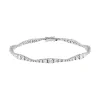 Best Bracciale Tennis Modello Onda in Oro Bianco e Diamanti Bracciali Tennis