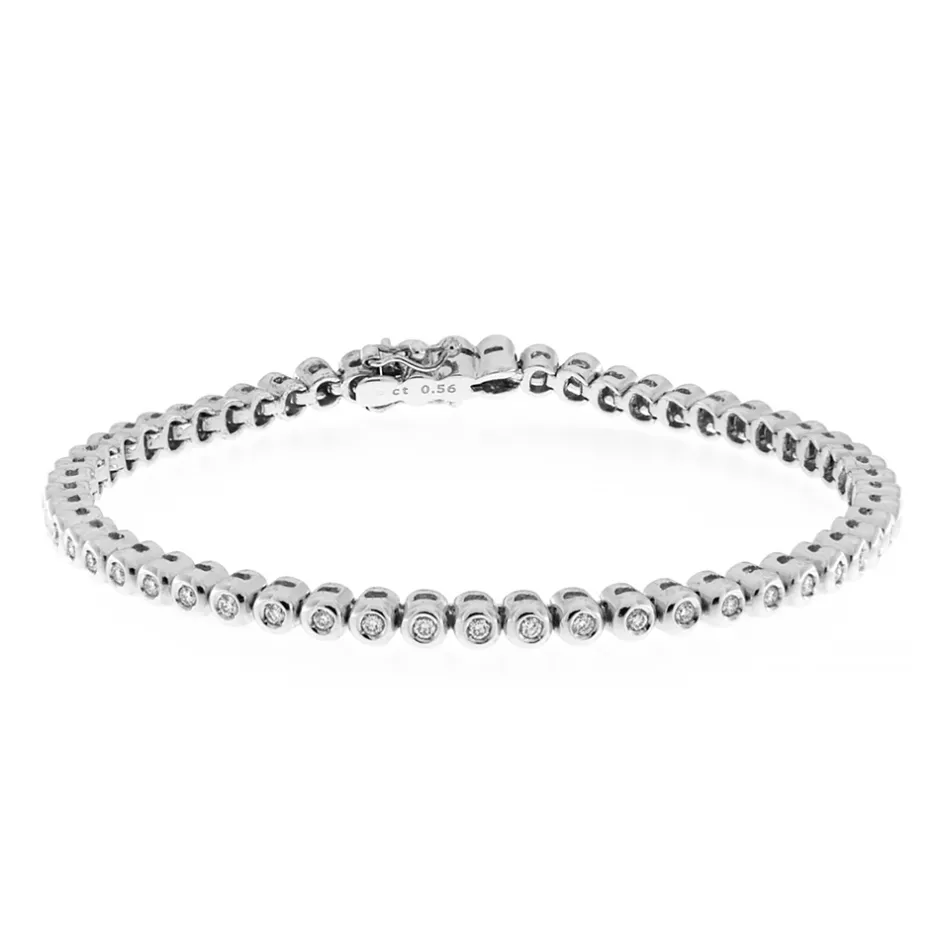 Best Bracciale Tennis Cipolline in Oro Bianco e Diamanti Bracciali Tennis