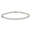 Hot Bracciale Tennis Italy in Oro Bianco con Diamanti Rubini Smeraldi Bracciali Tennis