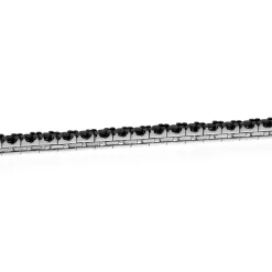 Clearance Bracciale Tennis in Oro Bianco con Diamanti Neri 1,60 Carati Bracciali Tennis