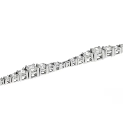 Best Bracciale Tennis Modello Onda in Oro Bianco e Diamanti Bracciali Tennis