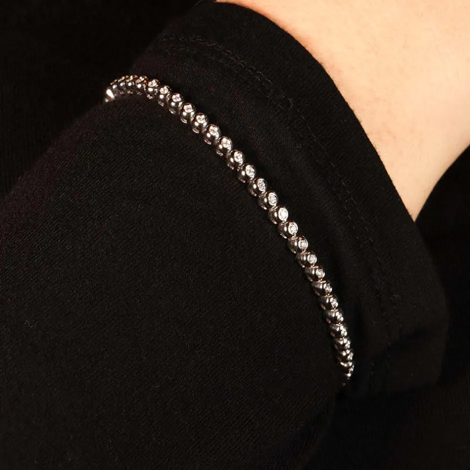 Best Bracciale Tennis Cipolline in Oro Bianco e Diamanti Bracciali Tennis