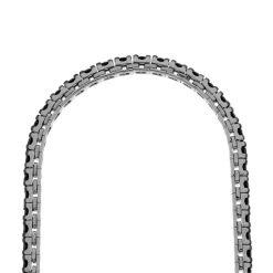 Clearance Bracciale Tennis in Oro Bianco con Diamanti Neri 1,60 Carati Bracciali Tennis