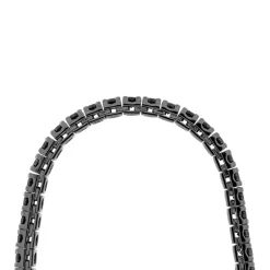 Online Bracciale Tennis in Oro Brunito con Diamanti Neri di 4 Carati Bracciali Tennis