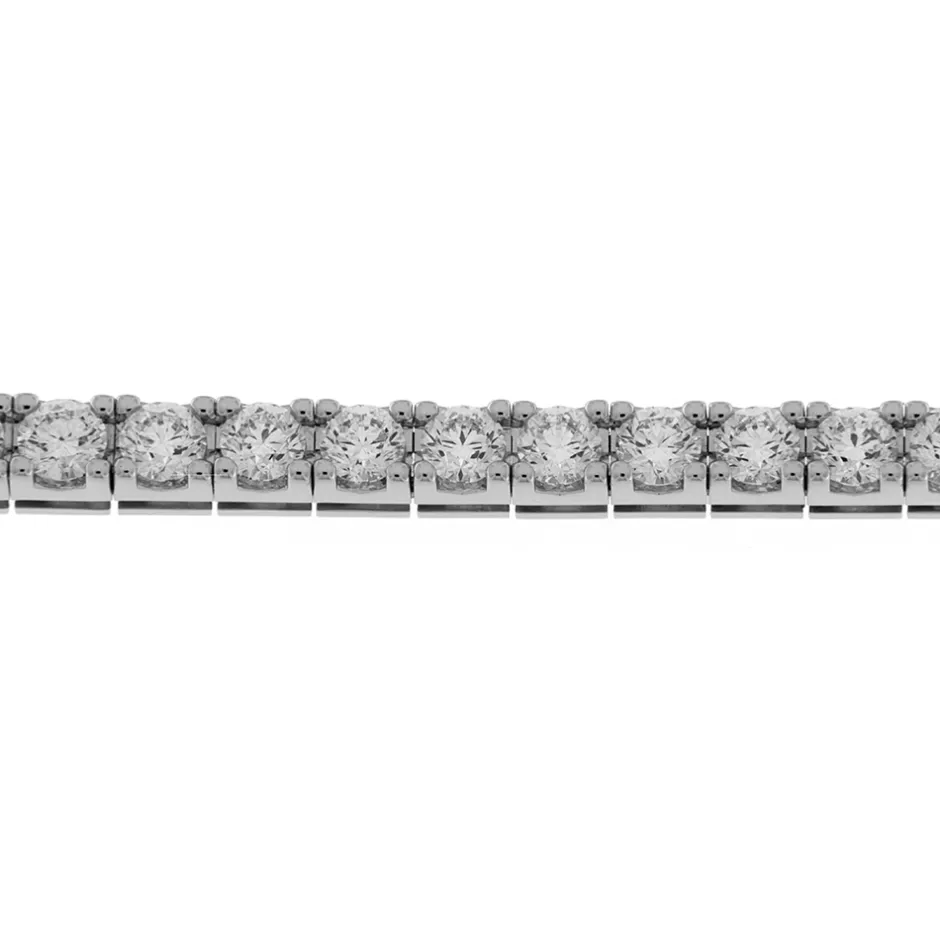 Clearance Bracciale Tennis in Oro Bianco con Diamanti di 11,10 Carati Bracciali Tennis