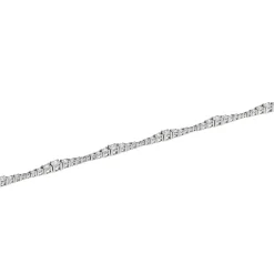 Best Bracciale Tennis Modello Onda in Oro Bianco e Diamanti Bracciali Tennis