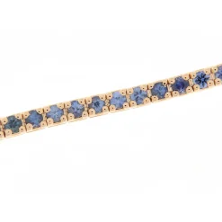 Outlet Bracciale Tennis Rainbow in Oro Rosa con Sfumatura di Zaffiro 5 Carati Bracciali Tennis