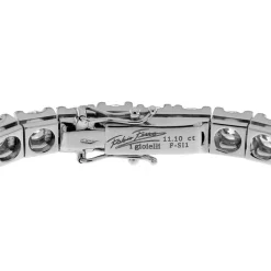 Clearance Bracciale Tennis in Oro Bianco con Diamanti di 11,10 Carati Bracciali Tennis