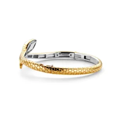 Fashion Bracciale Ti Sento Milano Bangle Serpente in Argento Placcato Oro Giallo Gioielli Ti Sento Milano