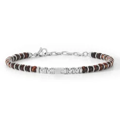 Online Bracciale Uomo Comete Gioielli UBR 888 n Acciaio e Occhio di Tigre Collezione District Lunghezza Cm. 19 Uomo Gioielli Comete Uomo