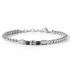 Outlet Bracciale Uomo Comete Gioielli In Acciaio e PVD Nero con Zirconi Neri Collezione District Lunghezza Cm. 19 Uomo Gioielli Comete Uomo