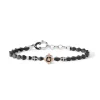 New Bracciale Uomo Comete UBR 919 Argento 925 e Ceramica Nera con Zirconi Neri Collezione Stella Polare Uomo Gioielli Comete Uomo
