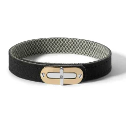 New Bracciale Uomo In Tessuto Con Acciaio PVD Rosa Comete Gioielli Uomo Gioielli Comete Uomo