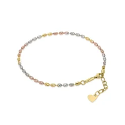 Outlet Cavigliera Desmos Rice In Argento Rosa Bianco Giallo Gioielli Desmos