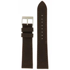 Outlet Cinturino Canvas e Pelle Marrone Scuro Cinturini Canvas