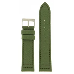 Fashion Cinturino Canvas e Pelle Color Verde Militare Cinturini Canvas