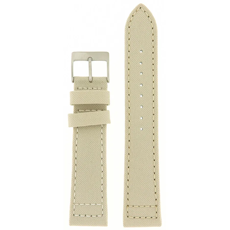 Best Cinturino Canvas e Pelle di Colore Beige Cinturini Canvas