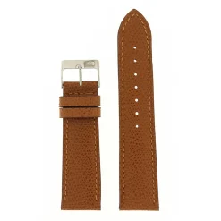 Sale Cinturino in Cuoio Chagrin di Vitello Lavorato Marrone Chiaro Cinturini In Pelle Di Vitello