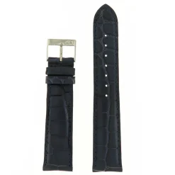 Sale Cinturino in Pelle di Alligatore Bombato Blu Cinturini In Pelle Di Coccodrillo