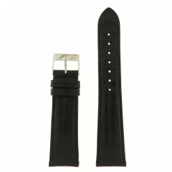 Sale Cinturino in Pelle di Alligatore Bombato Nero Cinturini In Pelle Di Coccodrillo