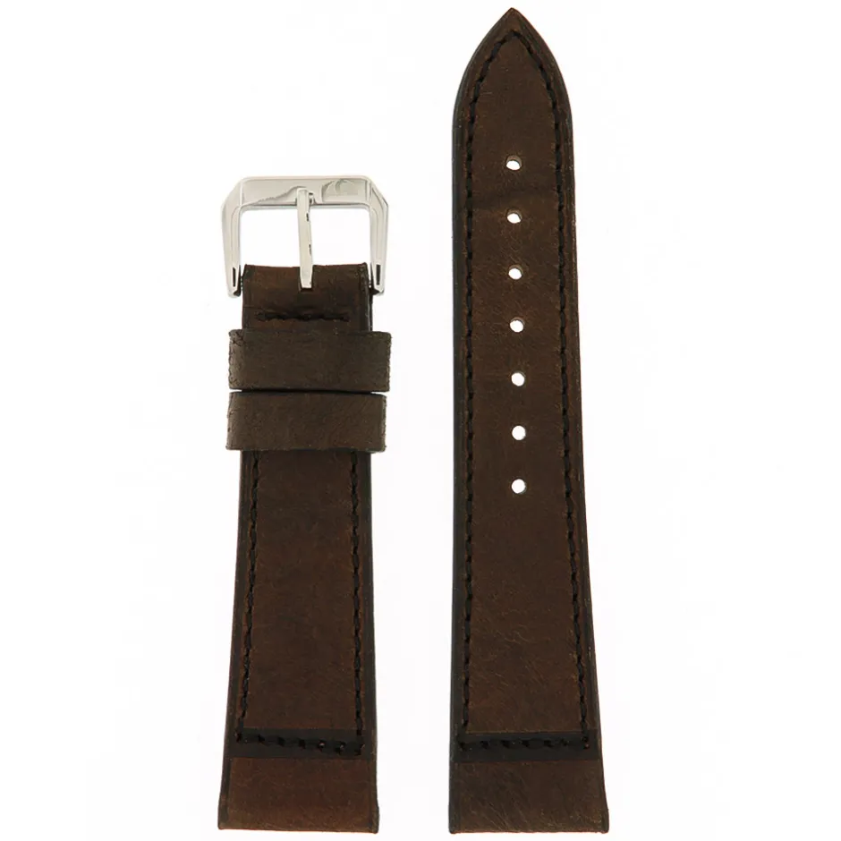 Sale Cinturino in Pelle di Cervo Stile Vintage Marrone Scuro Cinturini Vintage