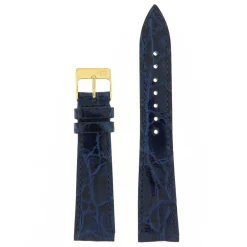 Sale Cinturino in Pelle di Coccodrillo Colore Blu Cinturini In Pelle Di Coccodrillo