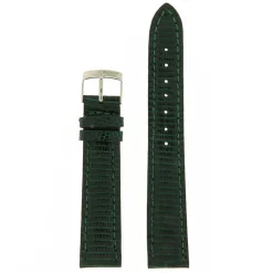 Online Cinturino in Pelle di Lucertola Vera Verde Piatto Cinturini In Pelle Di Lucertola