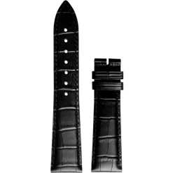 Sale Cinturino Longines Flagship in Pelle di Vitello Nero 20 mm L682101263 Cinturini Longines